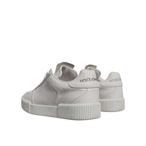 Dolce & Gabbana White Miami Leather Low Top Sneakers Women\'s Shoes (Pre-Owned)